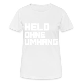Héros sans cape - T-shirt respirant Femme - blanc - Devant - AI Model Female 172 dark (172cm)