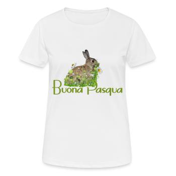 Frohe Ostern - Frauen T-Shirt atmungsaktiv - Weiß - Vorne - AI Model Female 172 dark (172cm)