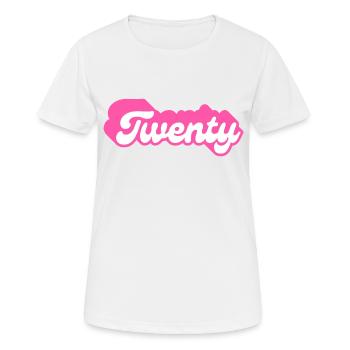 Twenty birthday - 20th birthday retro pink - Women's Breathable T-Shirt - white - Front - AI Model Female 172 dark (172cm)