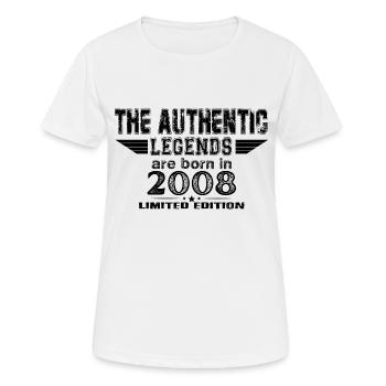 Legenden werden in Vintage geboren - Frauen T-Shirt atmungsaktiv - Weiß - Vorne - AI Model Female 172 dark (172cm)
