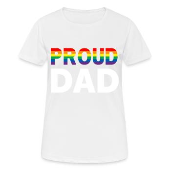 Proud Dad Pride - Frauen T-Shirt atmungsaktiv - Weiß - Vorne - AI Model Female 172 dark (172cm)