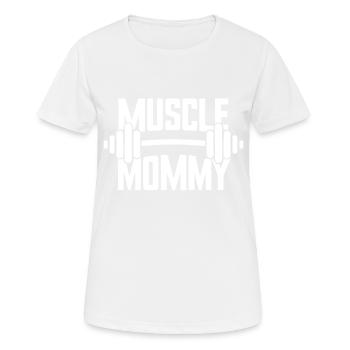 Muscle Mommy Mama Gym - Women's Breathable T-Shirt - white - Front - AI Model Female 172 dark (172cm)
