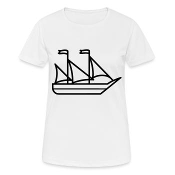 Bateau pirate - T-shirt respirant Femme - blanc - Devant - AI Model Female 172 dark (172cm)