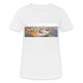 Altstadt Osnabrück Panoramablick von St. Marien - Frauen T-Shirt atmungsaktiv - Weiß - Vorne - AI Model Female 172 dark (172cm)