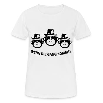 affen gang - Frauen T-Shirt atmungsaktiv - Weiß - Vorne - AI Model Female 172 dark (172cm)