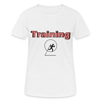 Training - T-shirt respirant Femme - blanc - Devant - AI Model Female 172 dark (172cm)