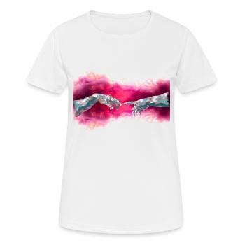 Moderne Kunst Michelangelo - Frauen T-Shirt atmungsaktiv - Weiß - Vorne - AI Model Female 172 dark (172cm)