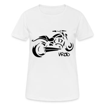 hd vrod - Frauen T-Shirt atmungsaktiv - Weiß - Vorne - AI Model Female 172 dark (172cm)