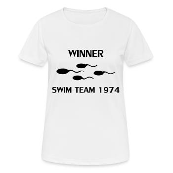 winner swim team 1974 - Frauen T-Shirt atmungsaktiv - Weiß - Vorne - AI Model Female 172 dark (172cm)
