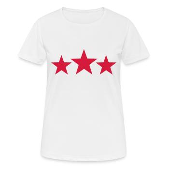 étoiles - étoile - T-shirt respirant Femme - blanc - Devant - AI Model Female 172 dark (172cm)