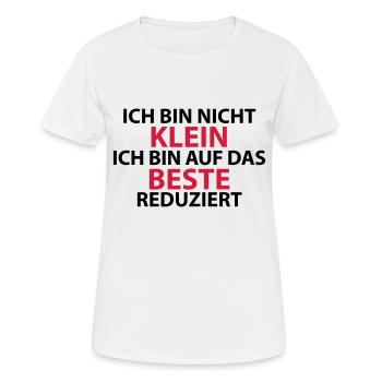 Ich bin nicht klein - Frauen T-Shirt atmungsaktiv - Weiß - Vorne - AI Model Female 172 dark (172cm)