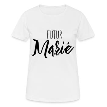 Futur Marié - T-shirt respirant Femme - blanc - Devant - AI Model Female 172 dark (172cm)