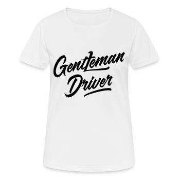 Gentleman Driver - T-shirt respirant Femme - blanc - Devant - AI Model Female 172 dark (172cm)