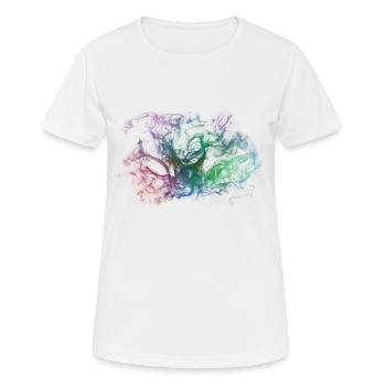 Fumée colorée - T-shirt respirant Femme - blanc - Devant - AI Model Female 172 dark (172cm)