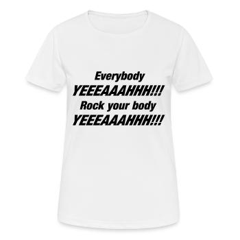 Rock votre cadeau de musique de corps backstreet - T-shirt respirant Femme - blanc - Devant - AI Model Female 172 dark (172cm)