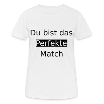 Perfect match - Women's Breathable T-Shirt - white - Front - AI Model Female 172 dark (172cm)