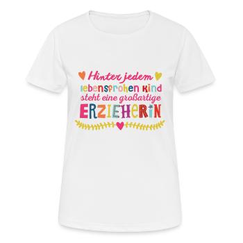 Grossartige Erzieherin - Frauen T-Shirt atmungsaktiv - Weiß - Vorne - AI Model Female 172 dark (172cm)