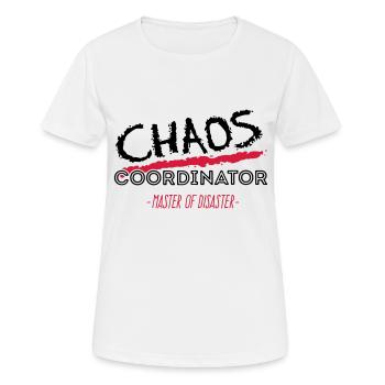 Chaos Coordinator Master of disaster - 2C Farbwech - Frauen T-Shirt atmungsaktiv - Weiß - Vorne - AI Model Female 172 dark (172cm)