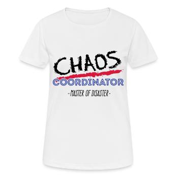 Chaos Coordinator 3C - Frauen T-Shirt atmungsaktiv - Weiß - Vorne - AI Model Female 172 dark (172cm)