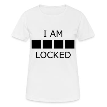 I Am Sher Locked improved - Frauen T-Shirt atmungsaktiv - Weiß - Vorne - AI Model Female 172 dark (172cm)
