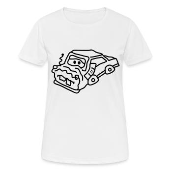 auto_accident - Women's Breathable T-Shirt - white - Front - AI Model Female 172 dark (172cm)