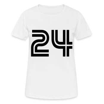Retour numéro 24 - T-shirt respirant Femme - blanc - Devant - AI Model Female 172 dark (172cm)