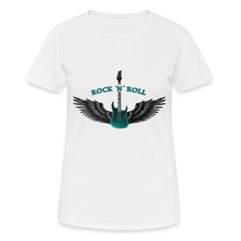 ROCK N ROLL - T-shirt respirant Femme - blanc - Devant - AI Model Female 172 dark (172cm)