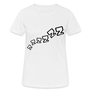 zzz schlafen muede erschoepft schnarchen abend nac - Frauen T-Shirt atmungsaktiv - Weiß - Vorne - AI Model Female 172 dark (172cm)