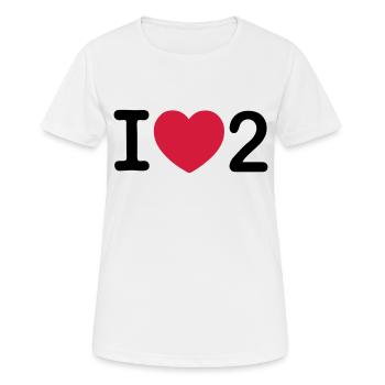 j'aime 2 - T-shirt respirant Femme - blanc - Devant - AI Model Female 172 dark (172cm)