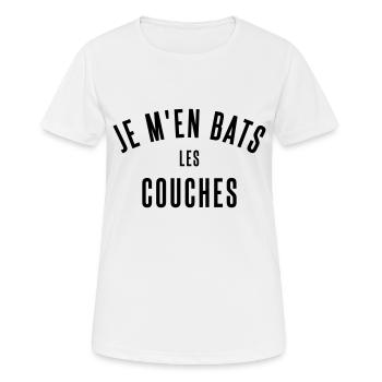couches - T-shirt respirant Femme - blanc - Devant - AI Model Female 172 dark (172cm)