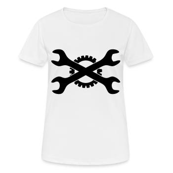 schrauber - Frauen T-Shirt atmungsaktiv - Weiß - Vorne - AI Model Female 172 dark (172cm)