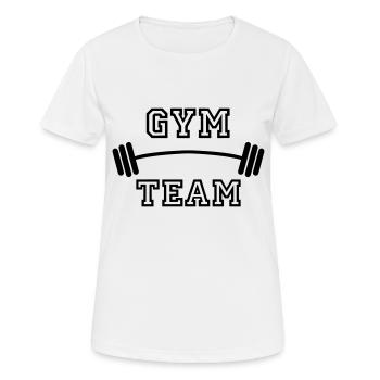 gym team - Frauen T-Shirt atmungsaktiv - Weiß - Vorne - AI Model Female 172 dark (172cm)