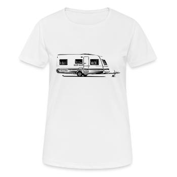 caravane - T-shirt respirant Femme - blanc - Devant - AI Model Female 172 dark (172cm)