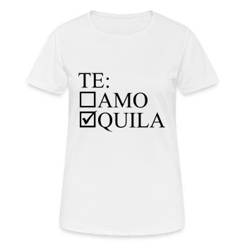 Tequila - Frauen T-Shirt atmungsaktiv - Weiß - Vorne - AI Model Female 172 dark (172cm)
