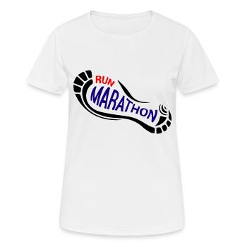 marathon - Women's Breathable T-Shirt - white - Front - AI Model Female 172 dark (172cm)