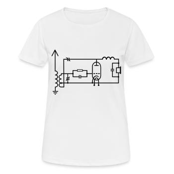 Roehrenradio1 - Frauen T-Shirt atmungsaktiv - Weiß - Vorne - AI Model Female 172 dark (172cm)