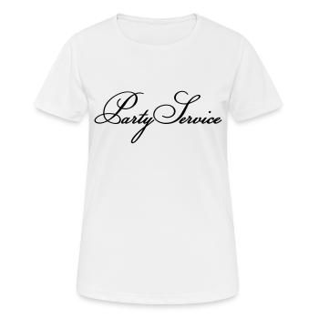 Partyservice / Party service (1c) - Frauen T-Shirt atmungsaktiv - Weiß - Vorne - AI Model Female 172 dark (172cm)