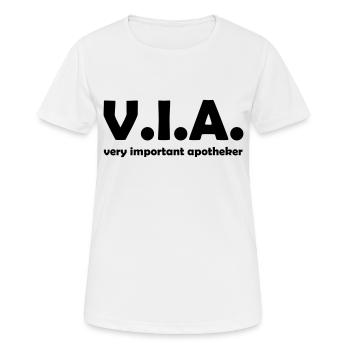 apotheker - Frauen T-Shirt atmungsaktiv - Weiß - Vorne - AI Model Female 172 dark (172cm)