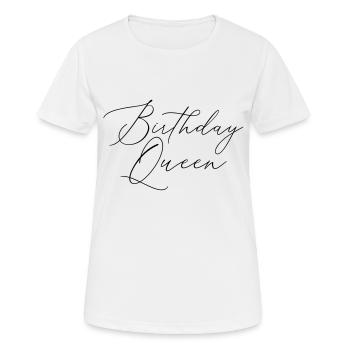 Anniversaire Reine - T-shirt respirant Femme - blanc - Devant - AI Model Female 172 dark (172cm)