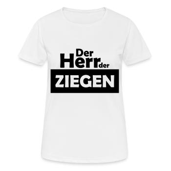 der herr der ziegen - Frauen T-Shirt atmungsaktiv - Weiß - Vorne - AI Model Female 172 dark (172cm)