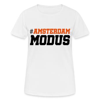 amsterdam modus - Frauen T-Shirt atmungsaktiv - Weiß - Vorne - AI Model Female 172 dark (172cm)