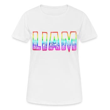 liam rs regenbogen - Frauen T-Shirt atmungsaktiv - Weiß - Vorne - AI Model Female 172 dark (172cm)