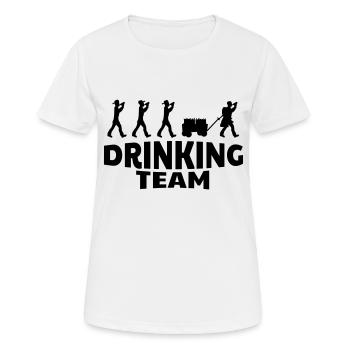 équipe potable - T-shirt respirant Femme - blanc - Devant - AI Model Female 172 dark (172cm)