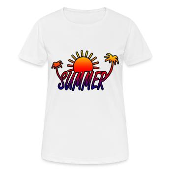 Été - T-shirt respirant Femme - blanc - Devant - AI Model Female 172 dark (172cm)