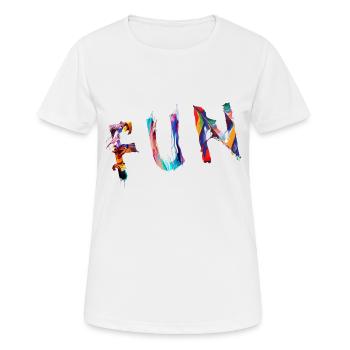 Fun 2 - T-shirt respirant Femme - blanc - Devant - AI Model Female 172 dark (172cm)