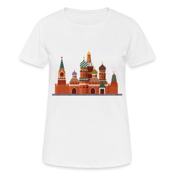 Kremlin Moscow landmark - Women's Breathable T-Shirt - white - Front - AI Model Female 172 dark (172cm)