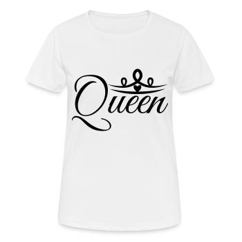 QUEENS - Women's Breathable T-Shirt - white - Front - AI Model Female 172 dark (172cm)