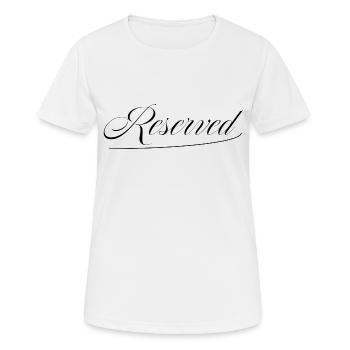 Reserved - Frauen T-Shirt atmungsaktiv - Weiß - Vorne - AI Model Female 172 dark (172cm)