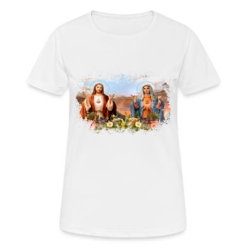 Holly Mary Maria Madonna Mariana Vierge Marie - T-shirt respirant Femme - blanc - Devant - AI Model Female 172 dark (172cm)