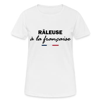 Râleuse à la française - T-shirt respirant Femme - blanc - Devant - AI Model Female 172 dark (172cm)